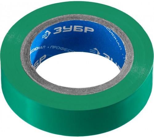 1233-4_z02 Изолента ЗУБР Электрик-10 зеленая, ПВХ, 15мм х 10м