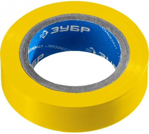 1233-5_z02 Изолента ЗУБР Электрик-10 желтая, ПВХ, 15мм х 10м