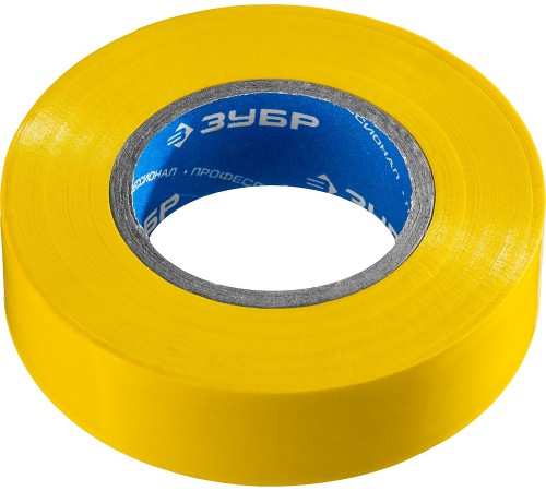1234-5_z02 Изолента ЗУБР Электрик-20 желтая, ПВХ, 19мм х 20м