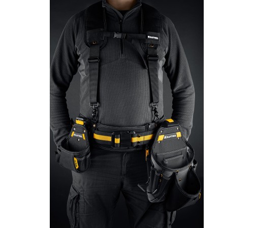 Пояс монтажника подтяжки и 3 сумки KRAFTOOL KBS-4 38760-5