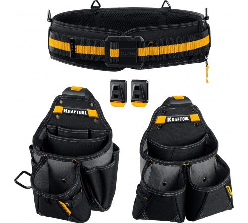 Пояс монтажника и 2 большие сумки KRAFTOOL KBS-3L 38761