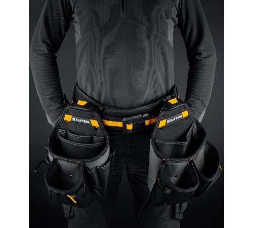 Пояс монтажника и 2 большие сумки KRAFTOOL KBS-3L 38761