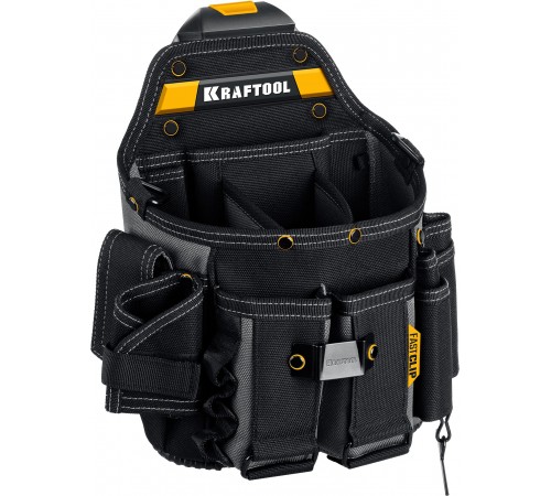 Сумка поясная KRAFTOOL КРВ-23 с быстр. креплением FastClip, 23 кармана и петли, 290х310 мм 38766