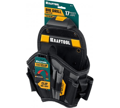 Кобура для шуруповерта KRAFTOOL КН-17, 17 карманов и петель 38768