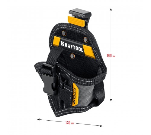 Кобура для компактного шуруповерта KRAFTOOL КН-5С, 5 карманов и петель 38770