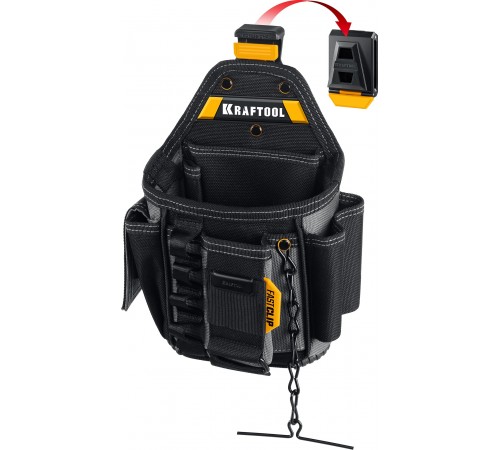 Сумка поясная KRAFTOOL КР-13Е, 13 карманов и петель, 280х200 мм 38772