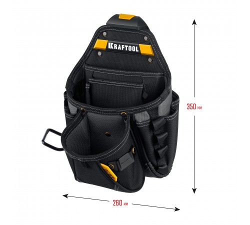 Сумка поясная KRAFTOOL КР-27, 350х260 мм, 27 карманов и петли 38773