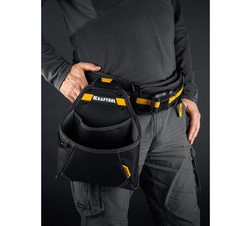 Сумка поясная KRAFTOOL КР-12, 12 карманов и петель, 260х340 мм 38774