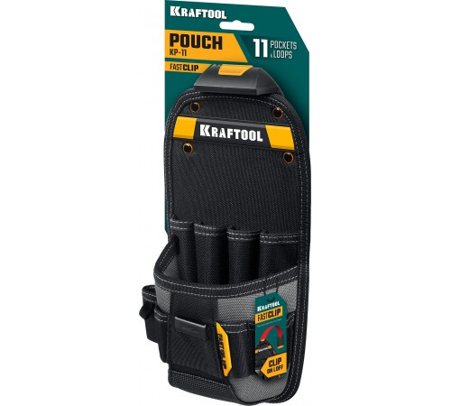 Сумка поясная KRAFTOOL КР-11, 11 карманов и петель, 170х360 мм 38777