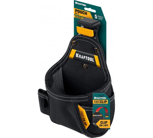 Сумка поясная KRAFTOOL КР-5, 5 карманов и петель, 150х190 мм 38778