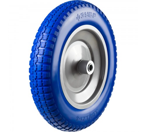 ЗУБР  КПУ-3, 3.25" х 350 мм, для тачек (арт. 39914, 39911), стальной диск, раб. давл. 1.8 - 2 атм., полиуретановое колесо, Профессионал (39912-3)