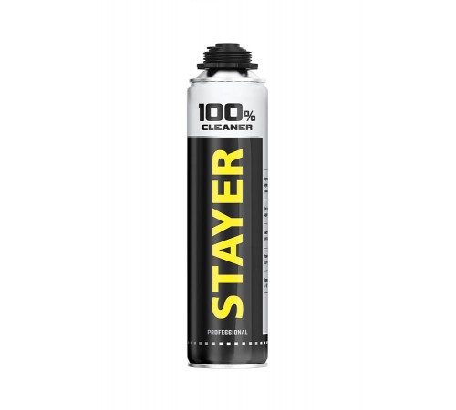 STAYER  100% Cleaner, 500 мл, очиститель монтажной пены, Professional (41139)