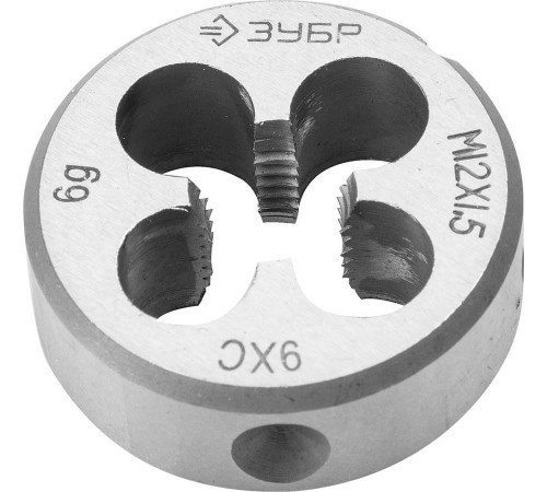 4-28022-12-1.5 Плашка ЗУБР МАСТЕР круглая ручная, М12х1,5