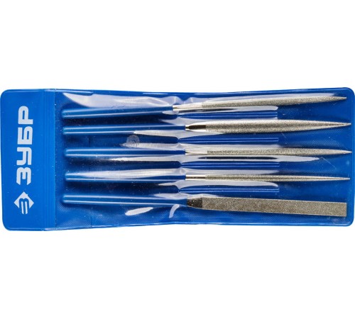 Набор алмазных ЗУБР Надфили Р140,160х80 мм, 5 шт, 33386-160-Н5