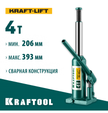 43462-4_z01 Домкрат KRAFTOOL 4 т бутылочный гидравлический 204-391мм KRAFT BODY