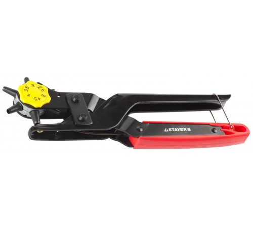 22943_z01 Дырокол STAYER PROFESSIONAL револьверный для кожи усиленный, 6в1, 2-4,5мм