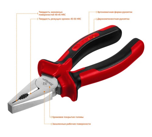 22024-1-16_z01 Плоскогубцы комбинированные ЗУБР МАСТЕР, 160 мм