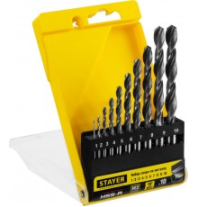 29602-H10_z01 Набор сверл по металлу STAYER PROFI 10шт. (1-10мм), быстрорежущая сталь M2(S6-5-2)