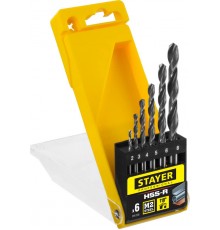 Набор сверл по металлу STAYER Professional HSS-R 6шт. 2-8мм 29602-H6_z01