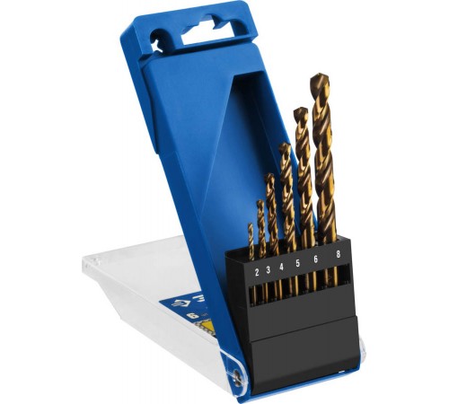 Набор сверл по металлу ЗУБР КОБАЛЬТ 6шт, 2-8мм. P6M5К5, класс А 29626-H6