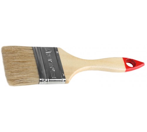 0101-063 Кисть плоская STAYER UNIVERSAL-STANDART, светлая щетина, деревянная ручка, 63 мм