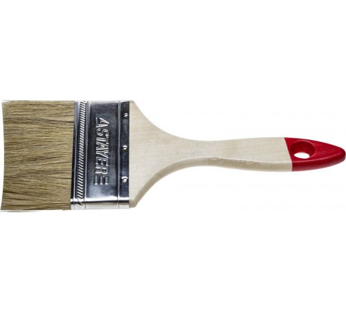 0101-075 Кисть плоская STAYER UNIVERSAL-STANDART, светлая щетина, деревянная ручка, 75 мм