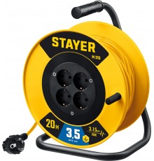 STAYER  M 315 ПВС 3х1.5 20м 3500Вт,  Силовой удлинитель на катушке (55078-20_z01)
