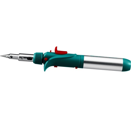Паяльник газовый KRAFTOOL SolderGas, горелка, фен, пьезоподжиг, набор 10 в 1, 1300гр 55503-Н10