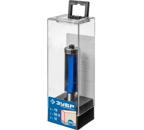 ЗУБР 19 x 50.8 мм, хвостовик 12 мм, фреза кромочная с нижним подшипником 28727-19-50.8-12 Профессионал