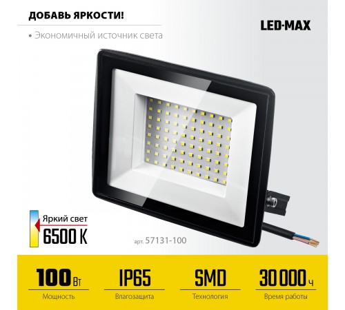 57131-100_z03 Прожектор светодиодный STAYER LED-MAX 100Вт