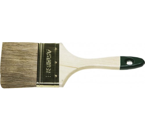 01031-63 Кисть плоская STAYER LASUR-STANDART, смешанная щетина, деревянная ручка, 63 мм