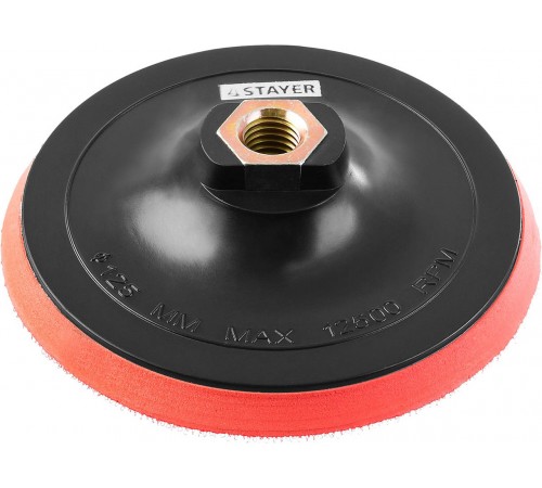 35744-125 Тарелка опорная STAYER MASTER пластиковая для УШМ, d=125мм, M14