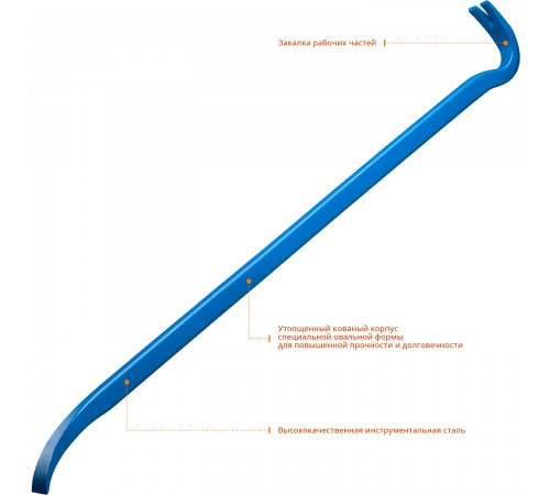 2165-90_z02 Лом-гвоздодер ЗУБР Титан, 900мм, 30х15мм, кованный усиленный