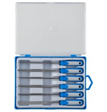 16020-2-Н6 Набор ЗУБР ЭКСПЕРТ Надфили, двухкомпонентная ручка, насечка 2=бархатная, 100мм, 6 шт