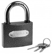 3712-75 Замок ЗУБР "МАСТЕР" 75 мм навесной, металлический корпус, закаленная дужка