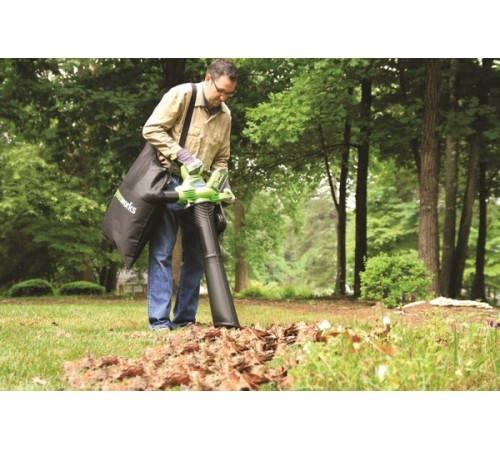 Пылесос-воздуходувка GREENWORKS GD40BV 40 V без акб и з/у