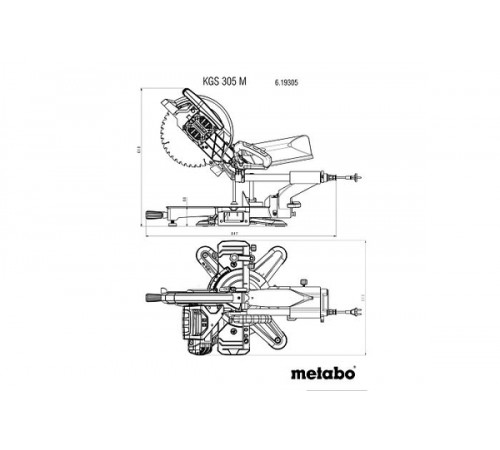 Пила торцовочная METABO KGS 305 M 619305000