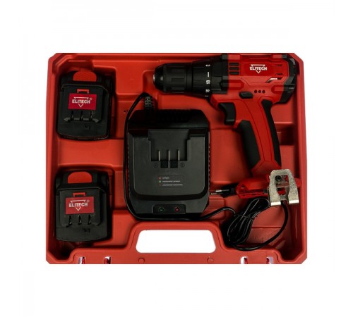 Дрель аккумуляторная Elitech ДА 10.8СЛК2 (2,0 Ач)