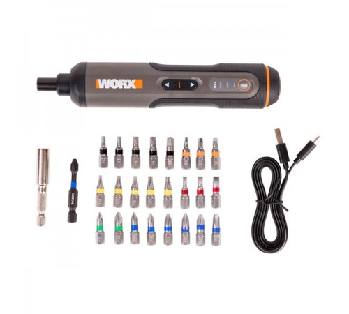 Отвертка аккумуляторная WORX WX 240 + набор бит (26 шт)