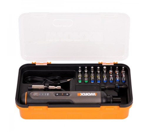 Отвертка аккумуляторная WORX WX 240 + набор бит (26 шт)