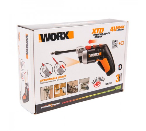 Отвертка аккумуляторная WORX WX252 4V XTD