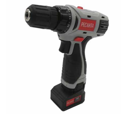 Дрель-шуруповерт аккумуляторная Ресанта ДА-24-2ЛК 75/14/7