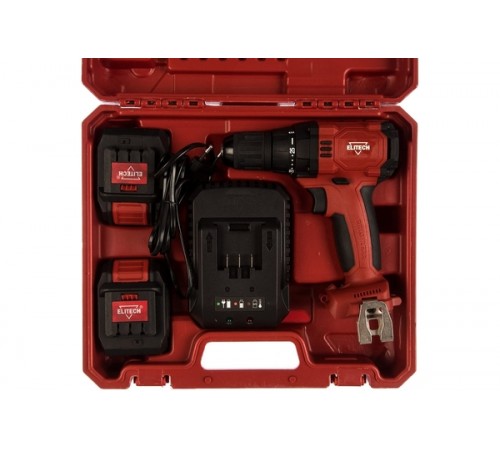 Дрель аккумуляторная Elitech ДА 12БЛ2 2акб 2ач
