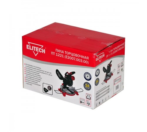 Пила торцовочная Elitech ПТ 1221