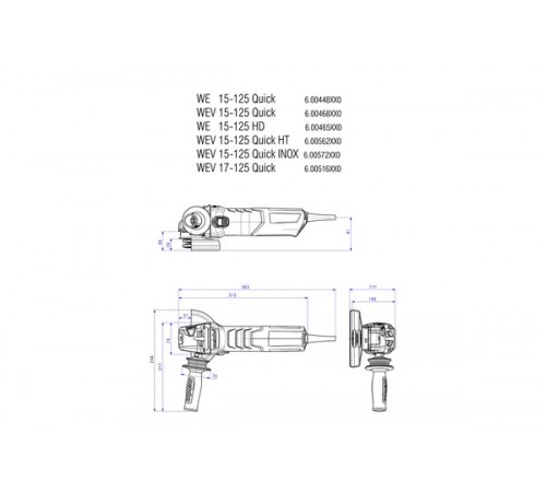 УШМ METABO WE 15-125 Quick 600448000