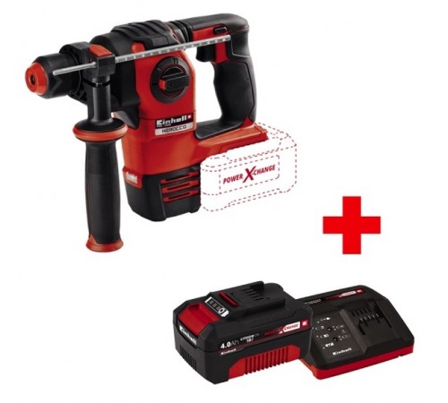 Перфоратор аккумуляторный Einhell PXC HEROCCO + 1 АКБ PXC 4Ач 18В + ЗУ 3А