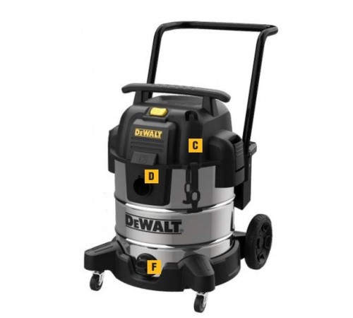Пылесос строительный DEWALT DXV50SPTA 1300вт, 50л