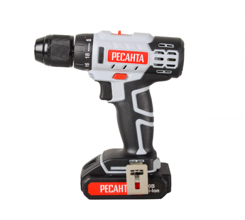 Дрель-шуруповерт аккумуляторная Ресанта ДА-20-2ЛК (2,0 А/ч) 75/14/11