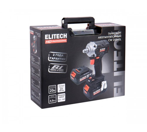 Гайковерт аккумуляторный ELITECH CW 2004SL,E2201.056.02