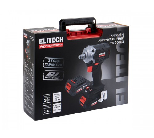 Гайковёрт аккумуляторный ELITECH CW 2004SL Е2201.056.01